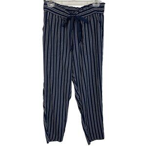 Zara Women's Blue & White Pinstripe Pants  pants Sz S